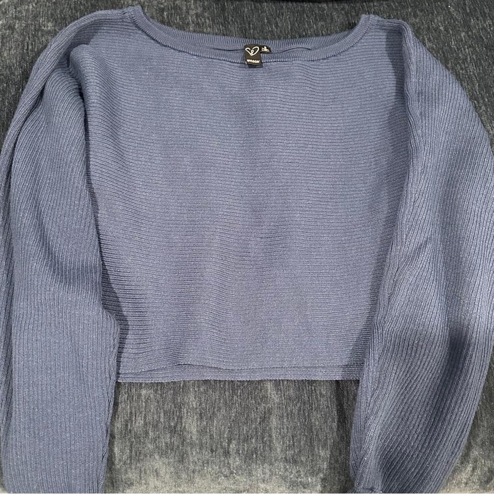 Windsor Blue Off-the-Shoulder Sweater